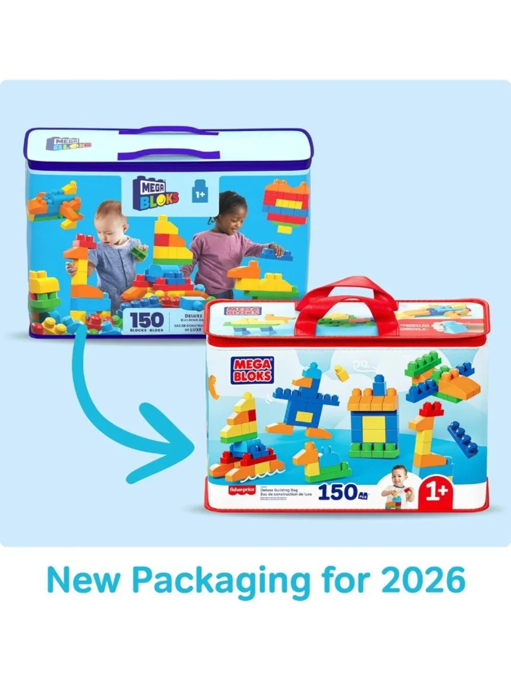 Deluxe Toddler Building Blocks Set - 150 Pieces, Storage Bag, Creative Play